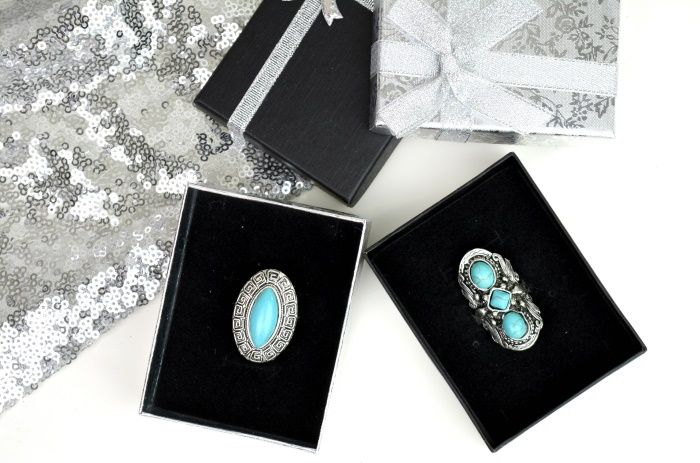 Turquoise statement ringen