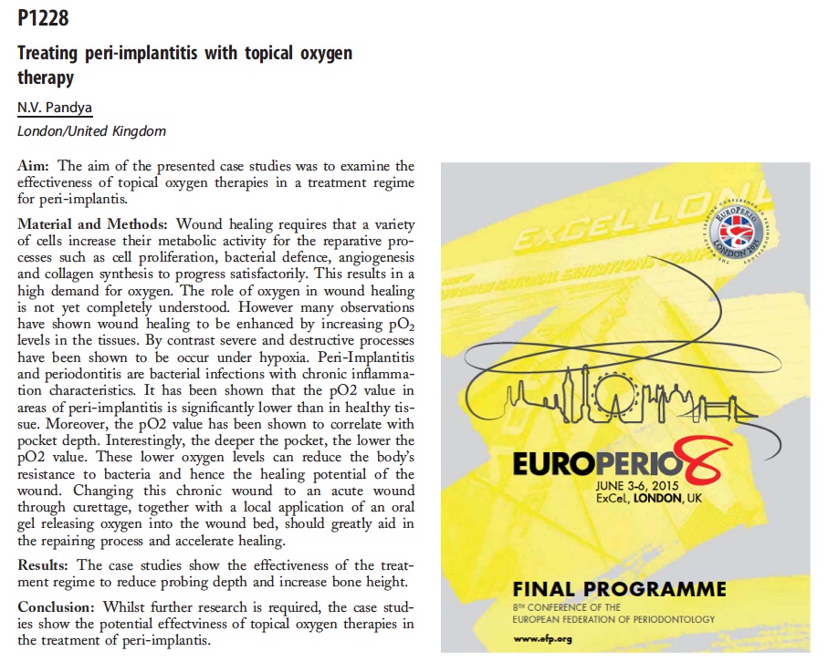 Pandya: treating peri-implantitis with topical oxygen (BlueM) therapy