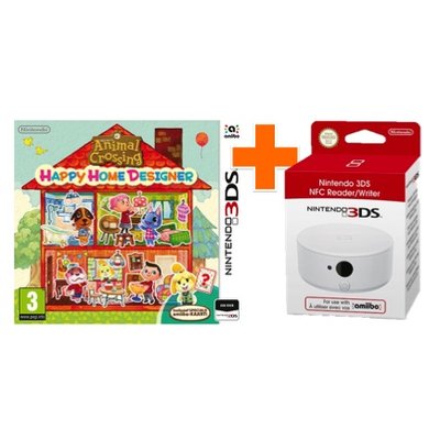 3DS Animal Crossing: Happy Home Designer + NFC Reader