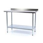 Maxima Roestvrijstalen Werktafel 'Basic' met achteropstand 900 x 600 mm