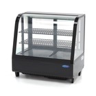 Maxima Koelvitrine / Gebaksvitrine 68 cm - 100 Liter Zwart