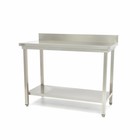 Maxima Roestvrijstalen Werktafel 'Deluxe' met achteropstand 800 x 600 mm