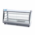 Maxima Edelstahlen Warmhaltevritrine 186L