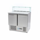 Maxima Pizzawerkbank / Pizzatafel / Pizza Saladette - 2 Deuren - Glas