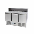 Maxima Pizzawerkbank / Pizzatafel / Pizza Saladette - 3 Deuren - RVS