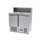 Maxima Pizzawerkbank / Pizzatafel / Pizza Saladette - 2 Deuren - RVS