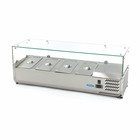 Maxima Aufsatszkühlvitrine / Gekühlte Aufsatzvitrine 120 cm - 1/3 GN