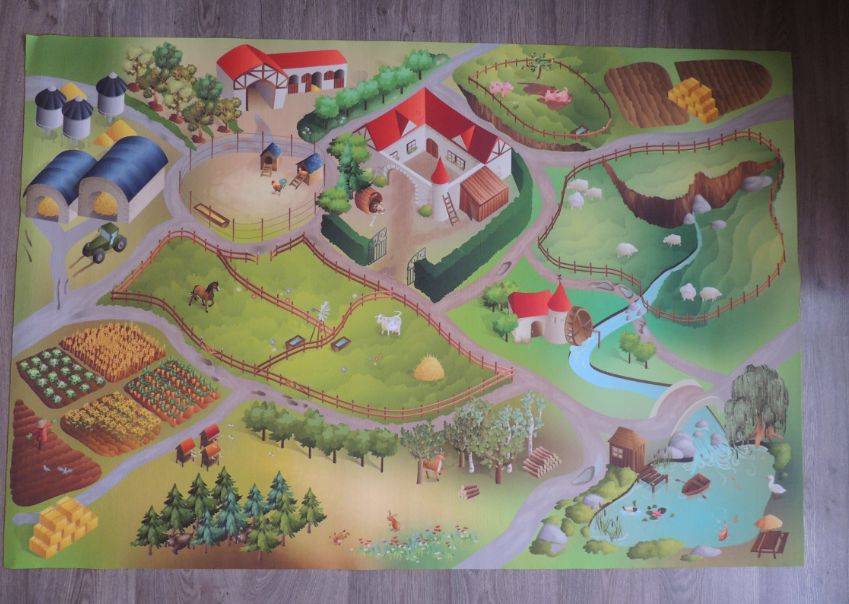 Speelmat of speelkleed OP DE BOERDERIJ - Boerderij Speeltapijt