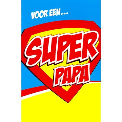 Wenskaart 'Super Papa'