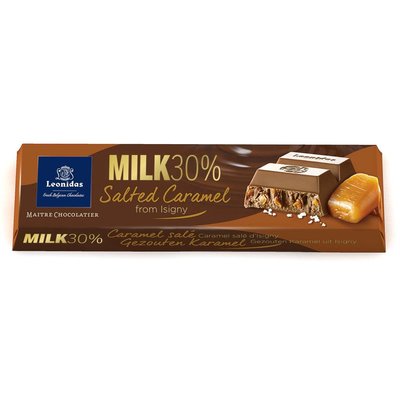 Leonidas Riegel Milchschokolade 30% Gesalzenem Karamell Von Isigny 50g
