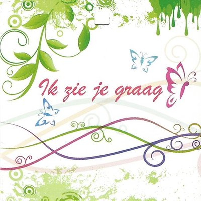 Carte de voeux 'Ik zie je graag'