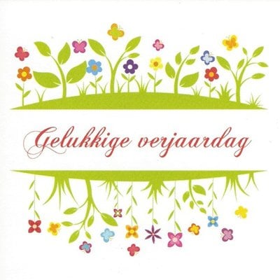 Carte de voeux 'Gelukkige verjaardag'