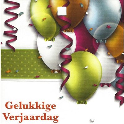 Grußkarte 'Gelukkige verjaardag'