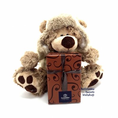 Leonidas 250g chocolates and Teddy bear Dommel (20cm)