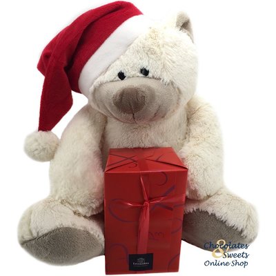 Weihnachtsbär (30cm) mit 500g Festkügeln