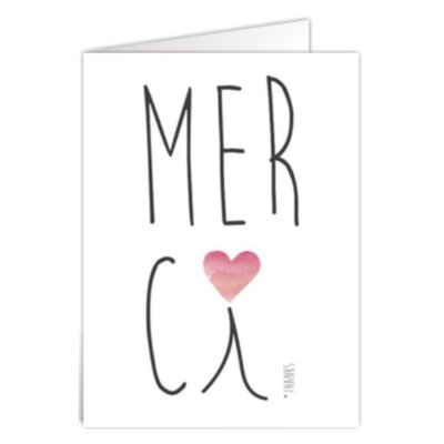 Carte de voeux 'Merci'
