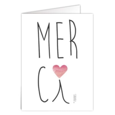 Grußkarte 'Merci'