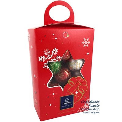 Leonidas Weihnachtsbox mit 28 Festliche Schokokugeln