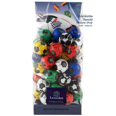Leonidas Petits Sachet avec 50 petits ballons de foot en chocolat