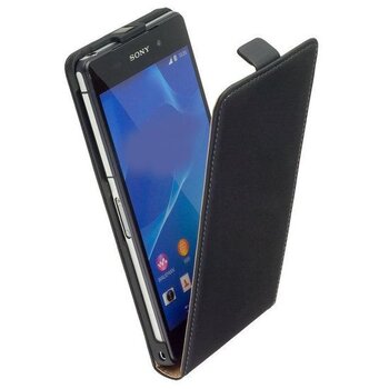 sony xperia z3 compact / mini d5803 - lederlook flip case klap