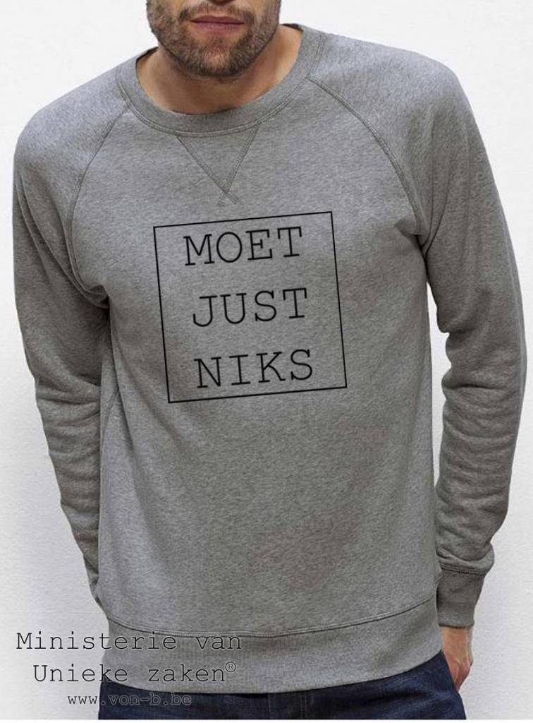 Moet Just Niks Sweater (Mannen) - Ministerie van Unieke Zaken