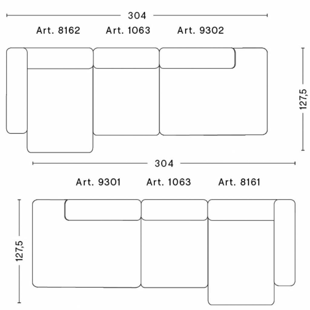 Hay Mags Sofa 3 Seater Combination Workbrands Dimensions Configure Hay Mags Sofa