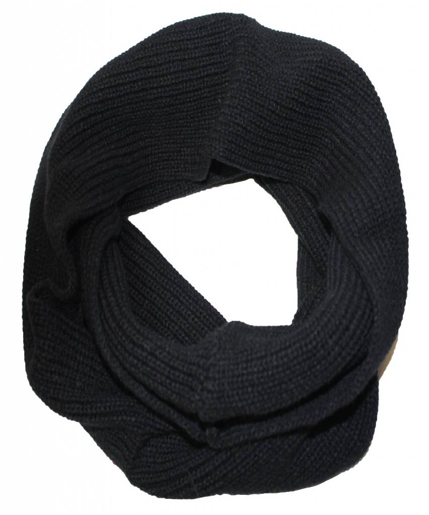 Gebreide colsjaal zwart unisex megatip.be