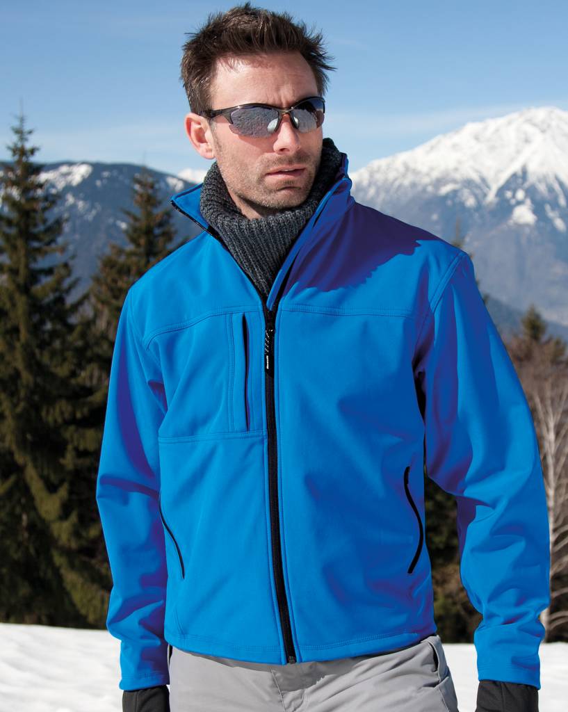 Softshell regenjas classic azure blauw megatip.be