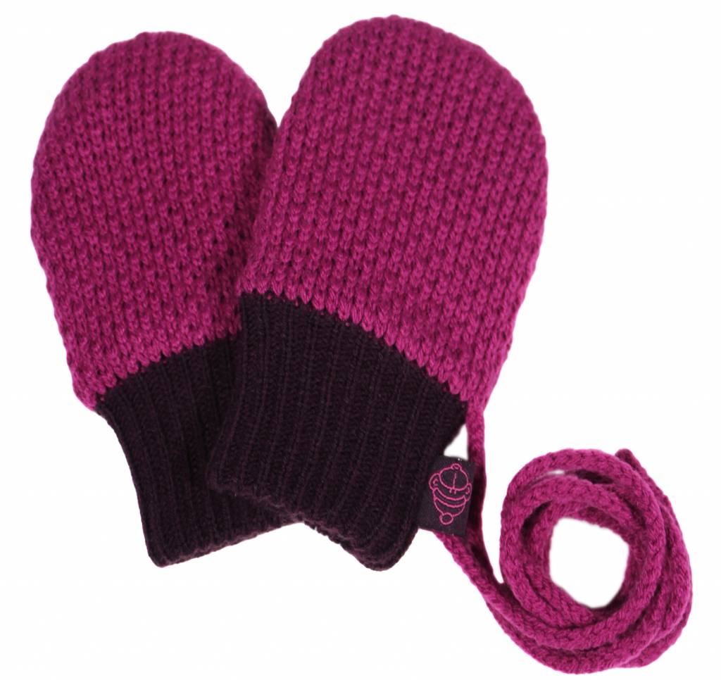 Baby wantjes met koord paars/roos Megatip.be