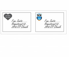 Adresstickers om op de envelop te plakken