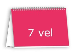 Bureaumaandkalender drukken, dubbelzijdig 6 vel op standaard