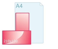 Ansichtkaarten drukken 210 x 100 mm