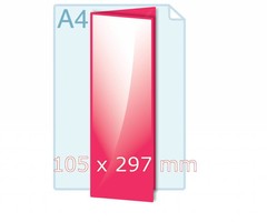 Gevouwen 105 x 297 mm