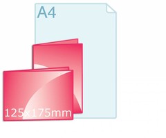 Gevouwen kaarten 125 x 175 mm