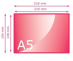 Kleiner dan A5 (148 x 210 mm)