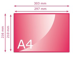 Kleiner dan A4 (210 x 297 mm)
