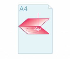 Laserstansen van gevouwen kaarten of folders