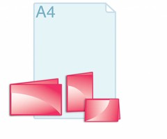 Folders drukken in een eigen formaat binnen een gevouwen A6 (opengevouwen 210 x 148 of 296 x 105 mm)