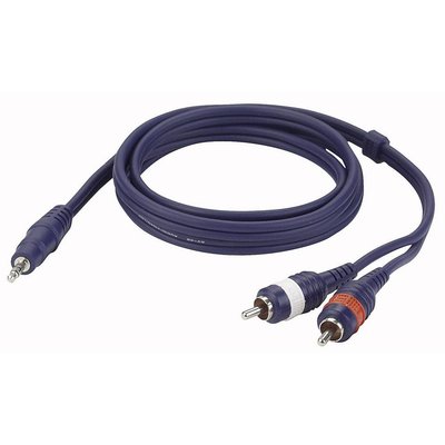 DAP FL30 verloopkabel 1x Mini-jack naar 2x RCA 6m
