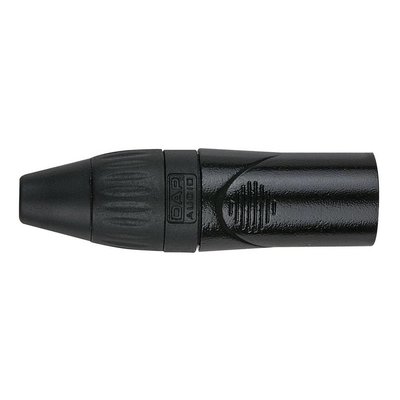 DAP XLR 3-polige zwarte plug X-type met zwarte kleurring