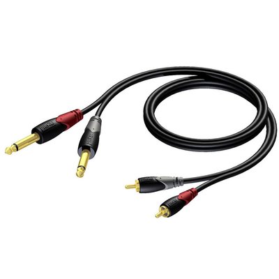 Procab CLA631/1,5 verloopkabel 2x Jack naar 2x RCA 150cm