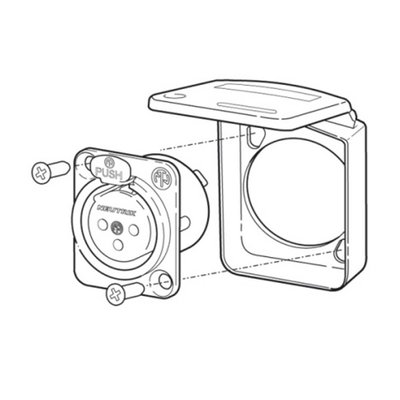 Neutrik SCDX-9 Afdekkapje wit