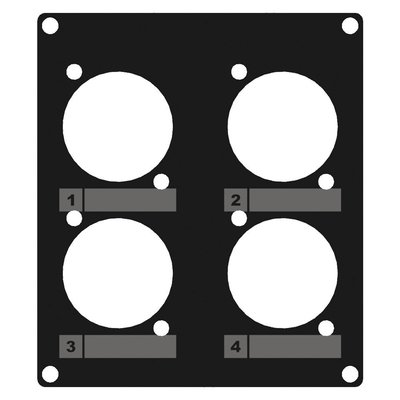 Caymon CASY203/B 4x D-size plaatje 2 space