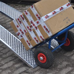 Aluminium Oprijplaten, Gebogen (set van 2 stuks) - 150x 20 x 3,5 cm