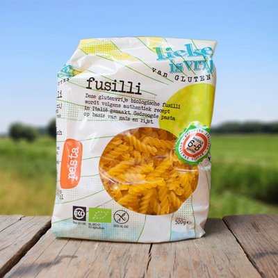 Lieke is vrij Fusilli Mais en Rijst