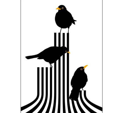 Lina Johansson Design poster Vögel auf dem Podium