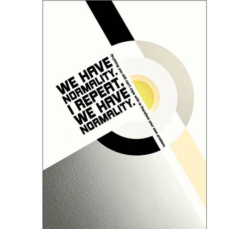 Lina Johansson Design poster Normalität