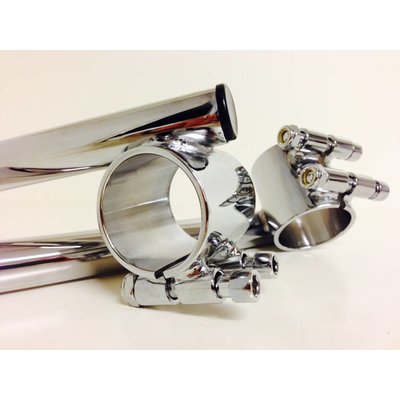41MM 1" or 25.4MM Cafe Racer Stummellenker Verchromt