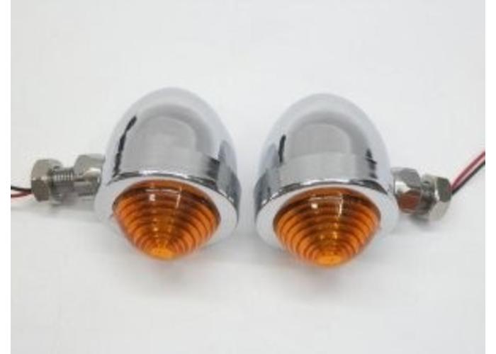Amber & Chrome Bullet Turn Signals