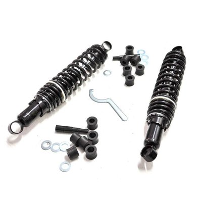 400mm Extra Long Shocks Black - CafeRacerWebshop.com